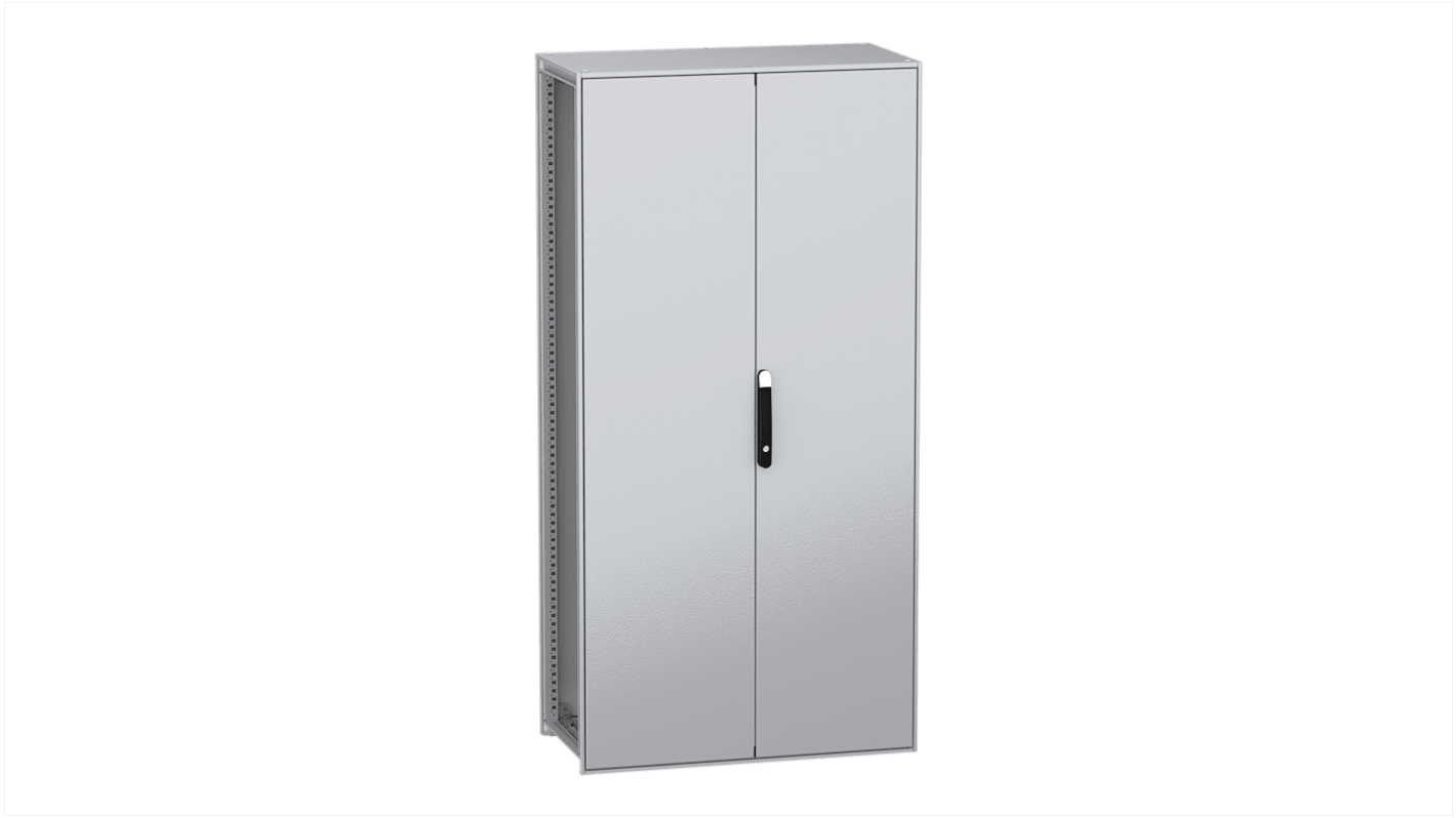 Schneider Electric PanelSeT SFN Series Galvanised Steel Double-Door-Door Floor Standing Enclosure, Plain Door Door,