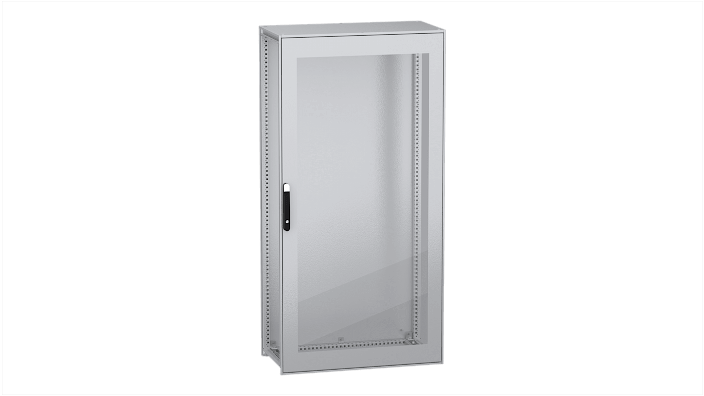 Schneider Electric PanelSeT SFN Series Galvanised Steel Single-Door-Door Floor Standing Enclosure, Glazed Door Door,