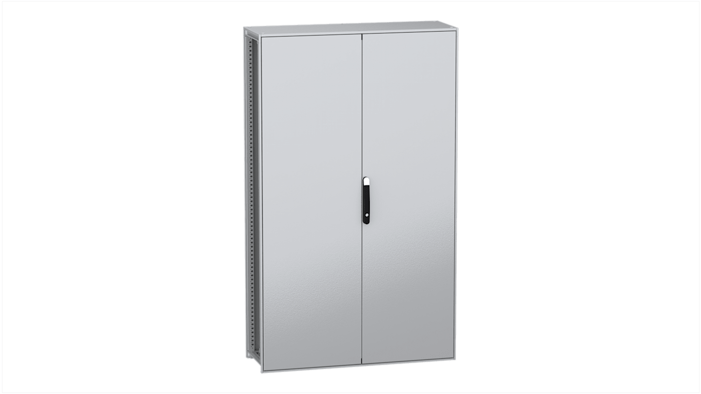 Schneider Electric PanelSeT SFN Series Galvanised Steel Double-Door-Door Floor Standing Enclosure, Plain Door Door,