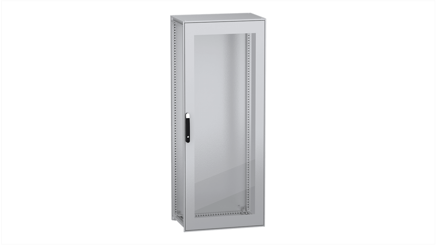 Schneider Electric PanelSeT SFN Series Galvanised Steel Single-Door-Door Floor Standing Enclosure, Glazed Door Door,