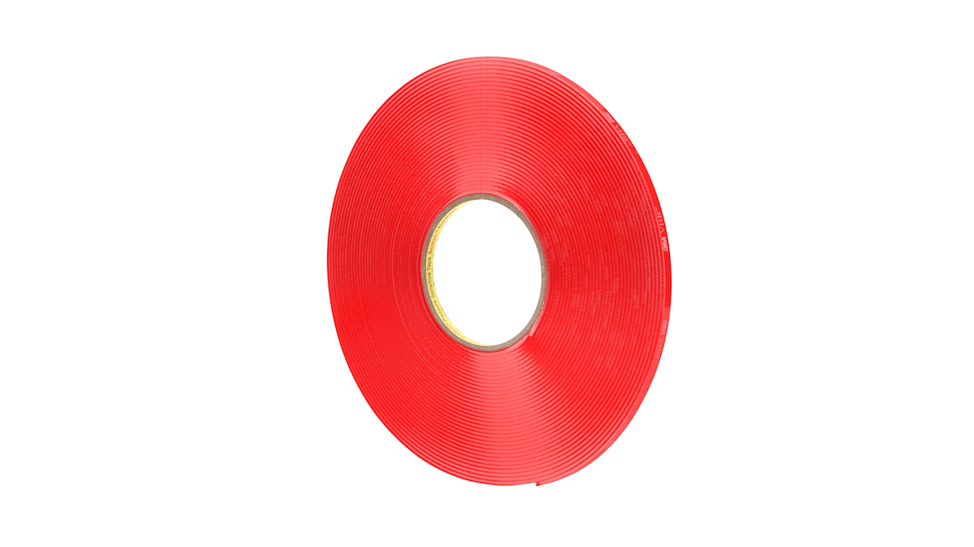 3M 4918F, 700003 Clear Foam Tape, 19.0mm x 16.50m, 2.0mm Thick