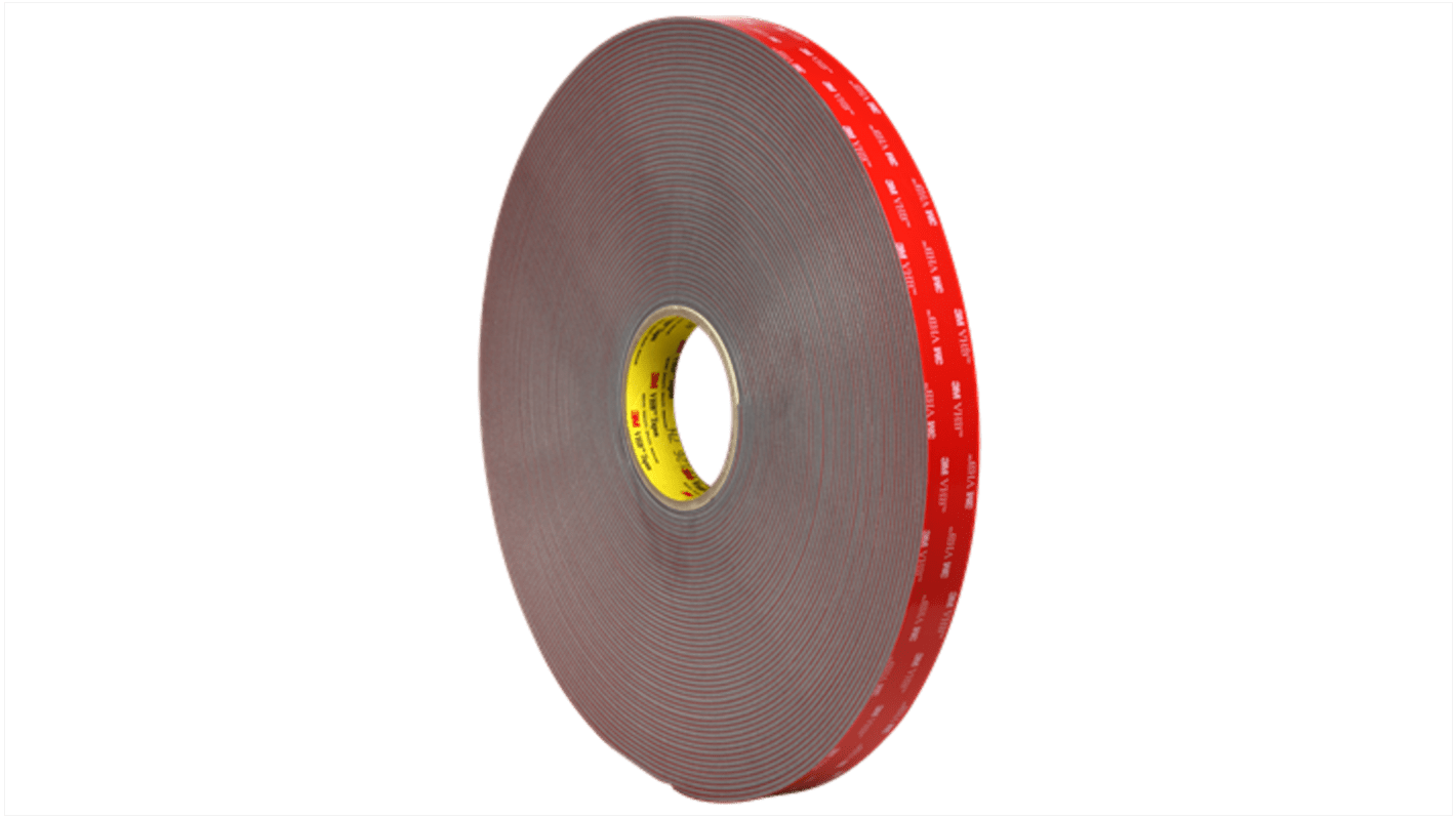 3M 4991, 700003 Grey Foam Tape, 19.0mm x 16.50m, 2.30mm Thick