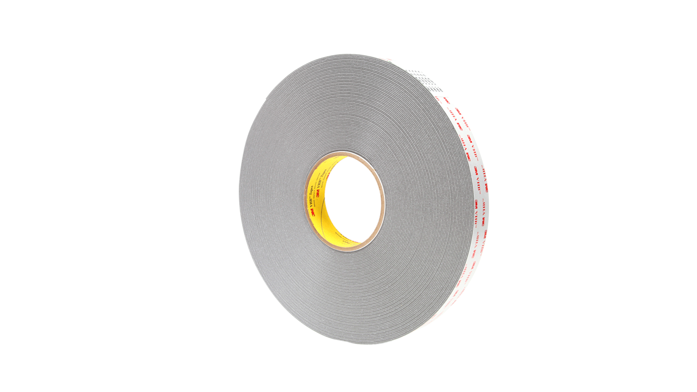 3M 4941, 700007 Grey Foam Tape, 12.0mm x 33.0m, 1.10mm Thick