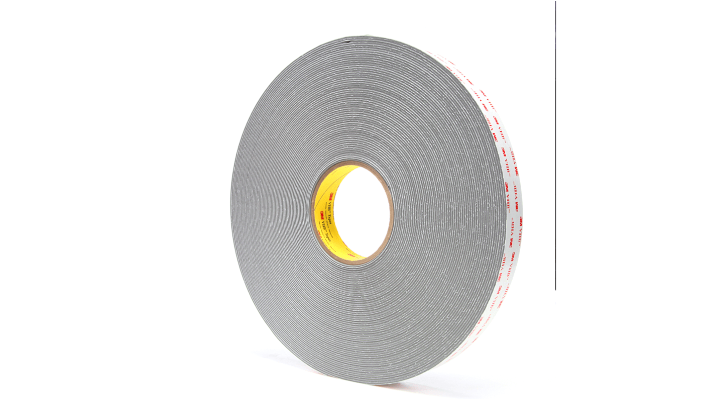 3M 4956, 700007 Grey Foam Tape, 25.0mm x 33.0m, 1.50mm Thick
