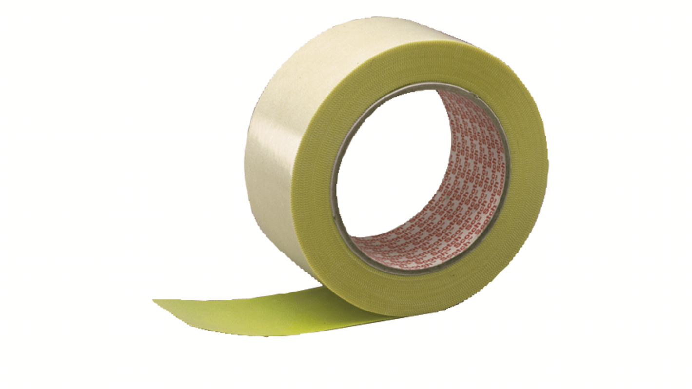 9195 Doppelseitiges Papierband, Gelb, Stärke 0.13mm, 50mm x 25m