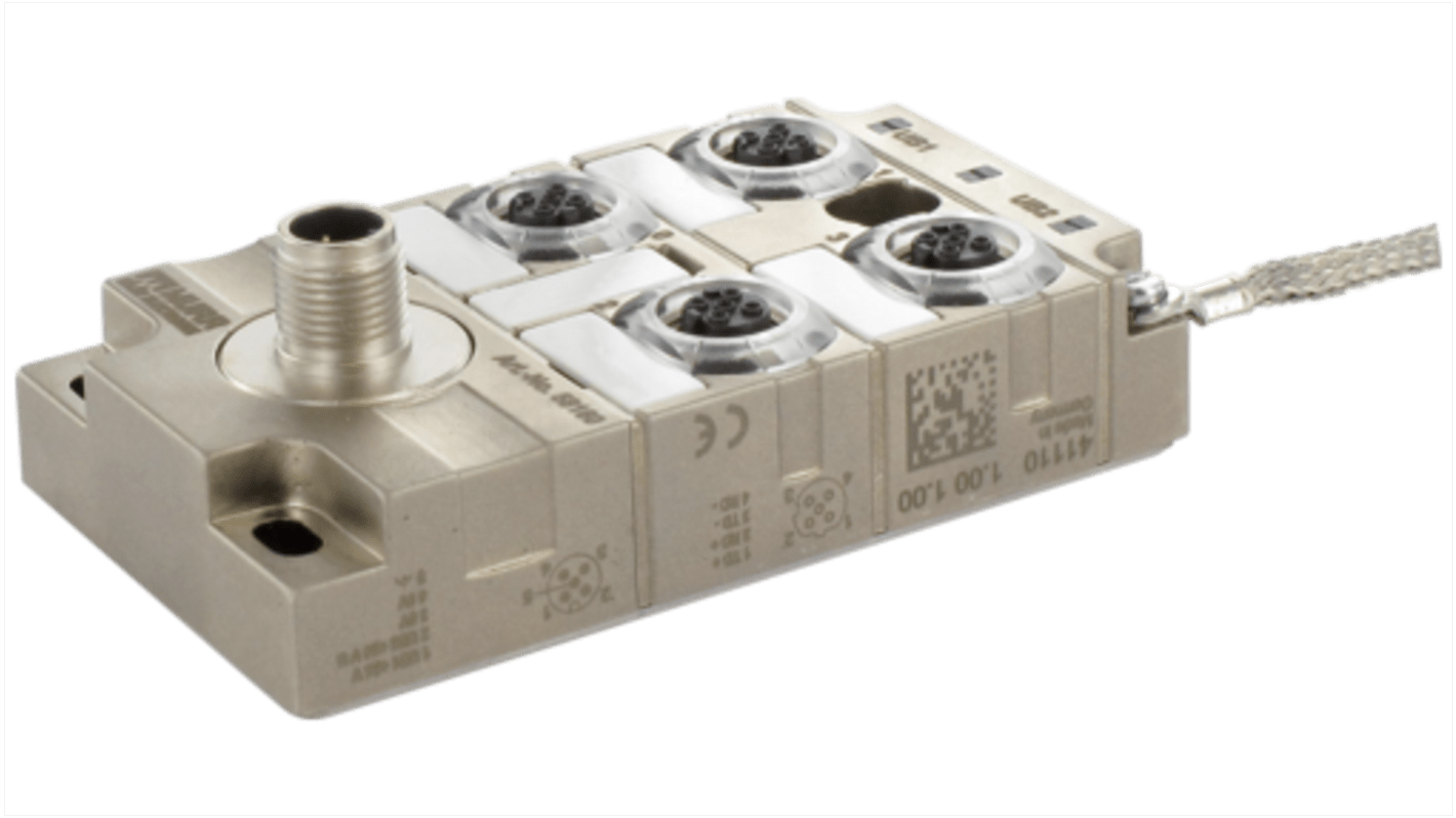 Murrelektronik Limited 58 Series DIN Rail Mount Network Hub, 4 RJ45 Ports, 100Mbit/s Transmission, 9 → 30V dc