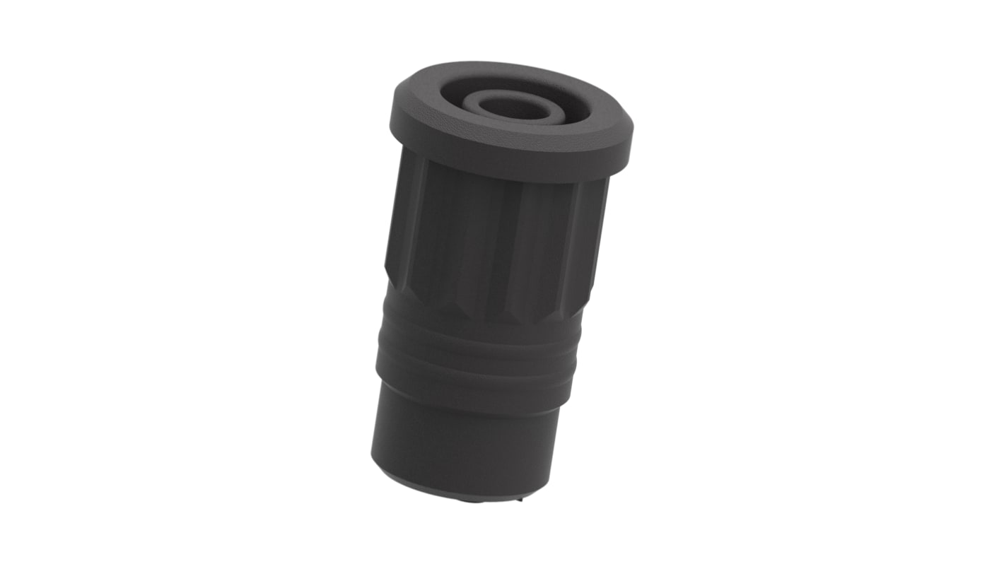 Electro PJP Black Female Banana Socket, 4 mm Connector, Press Fit Termination, 36A, 1kV, Nickel Plating