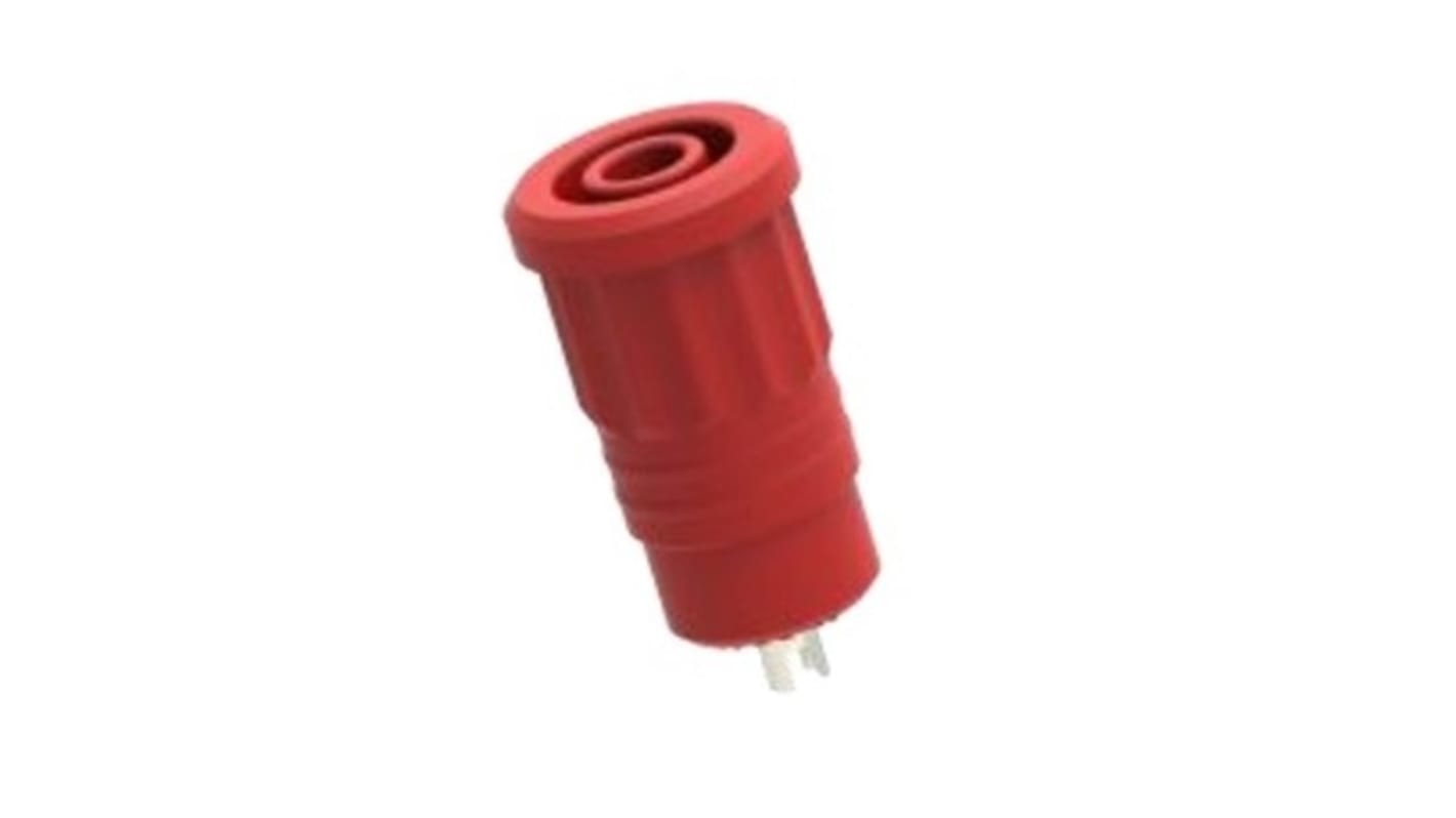 Presa a banana Electro PJP, Femmina, Rosso, 25A, 4 mm