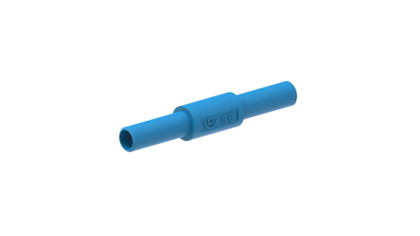 Electro PJP Blue, Female to Female Banana adapter and Nickel Plated