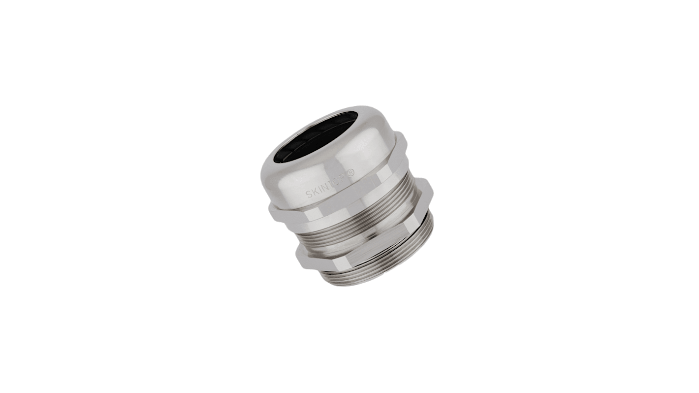 Lapp 5311 Series Silver Brass Cable Gland, M20 Thread, IP68, IP69