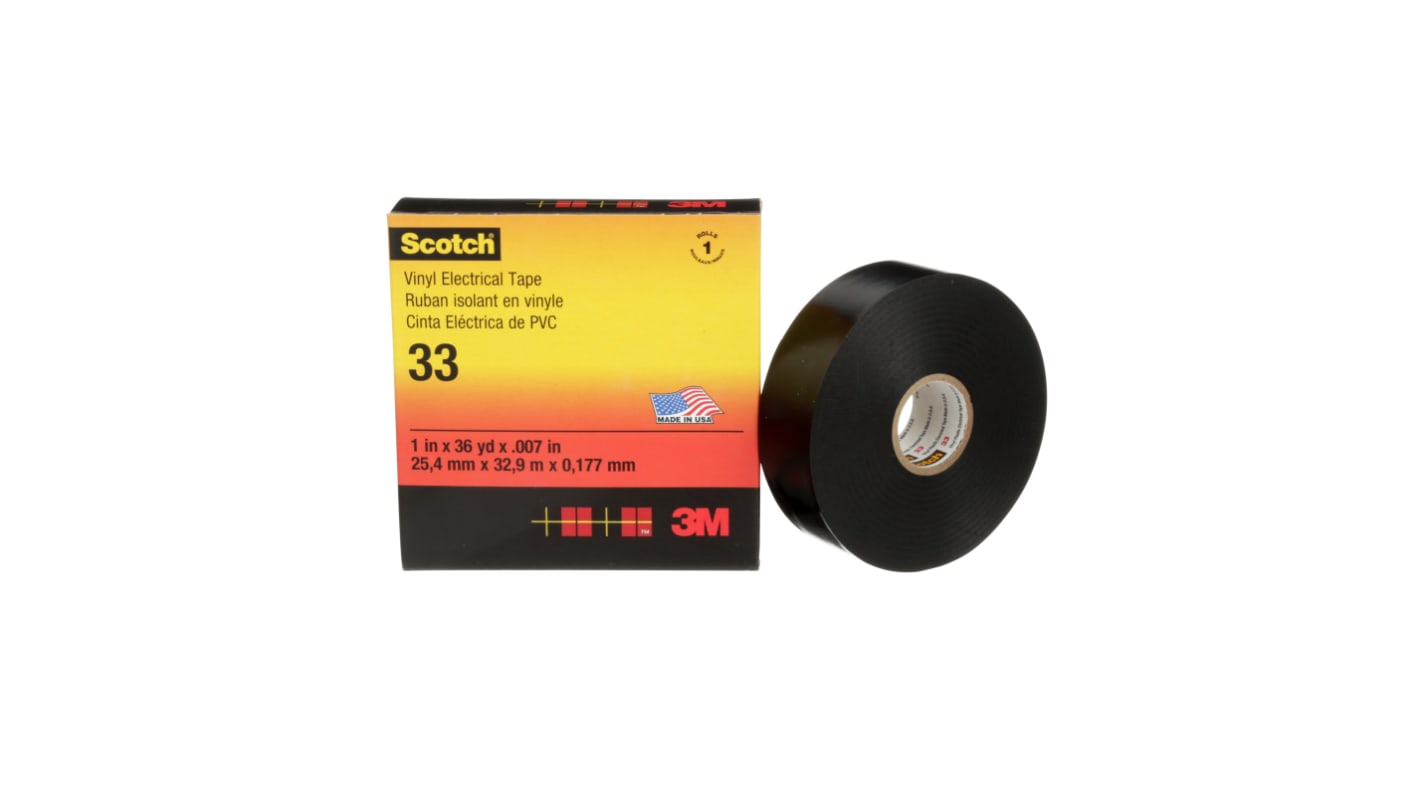 3M Scotch Amber PVC Electrical Tape, 38mm x 33m