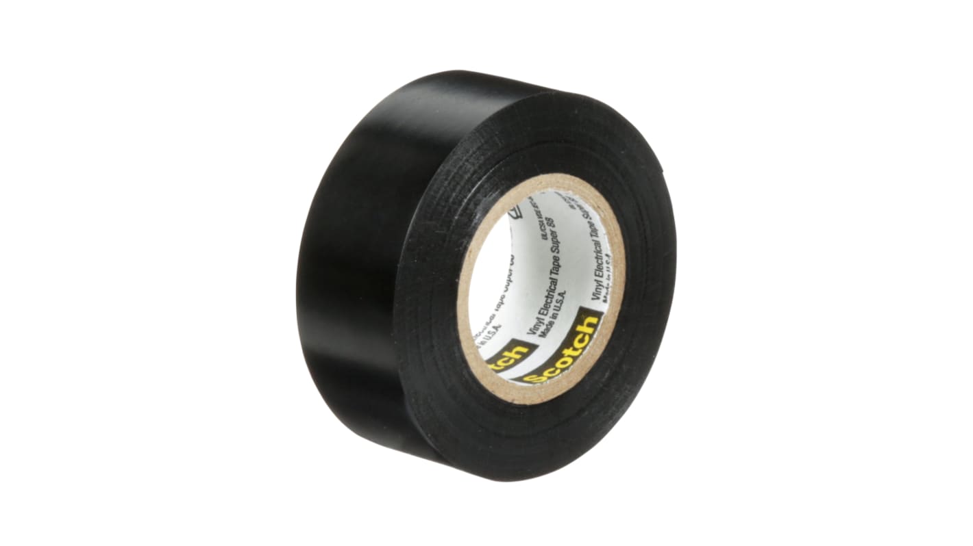 3M Scotch Black PVC Electrical Tape, 0.75in x 20ft