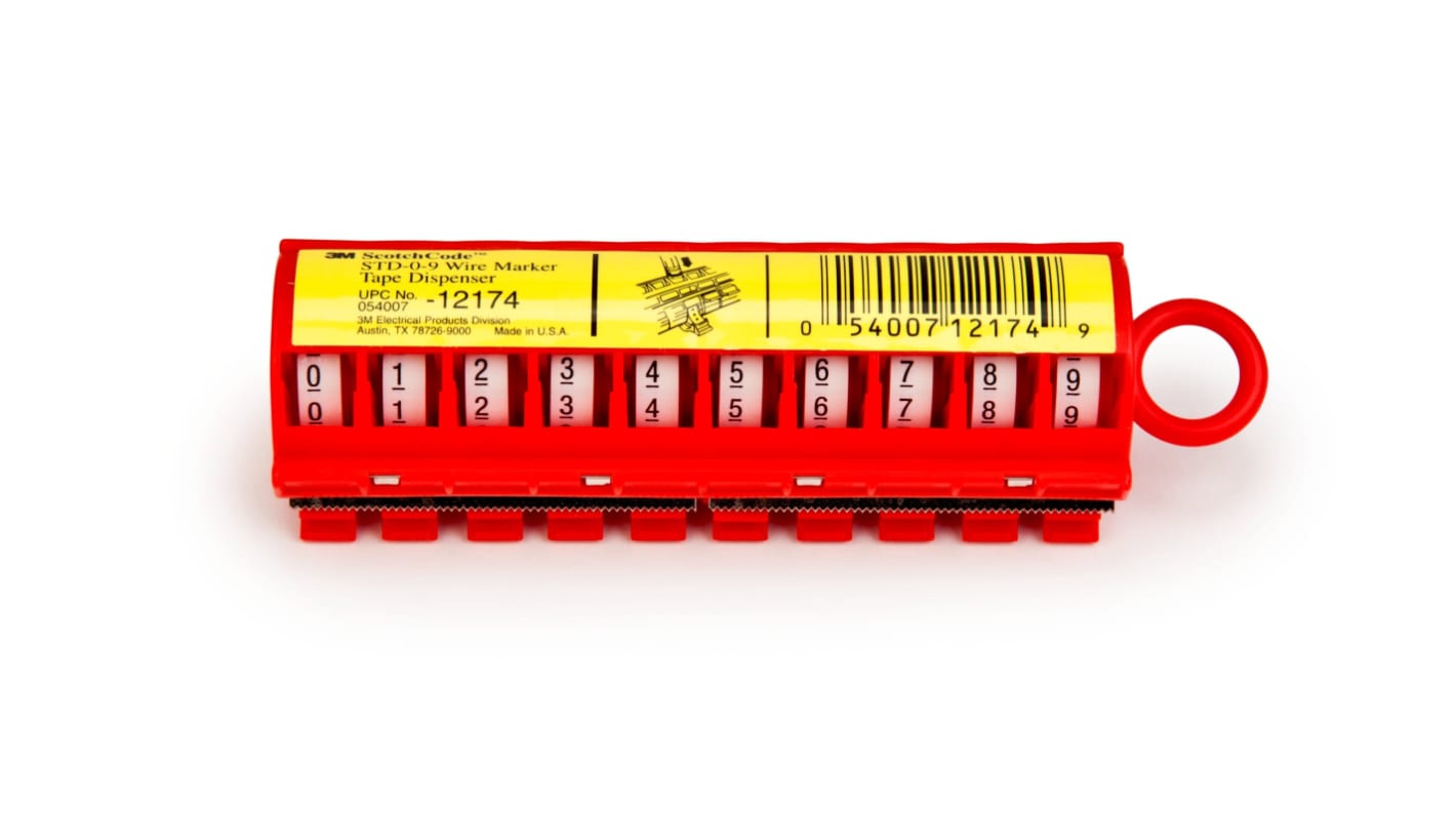 Kit di marcatura per cavi 3M Rosso Adesivo, Ømax 3.7mm 0 → 9