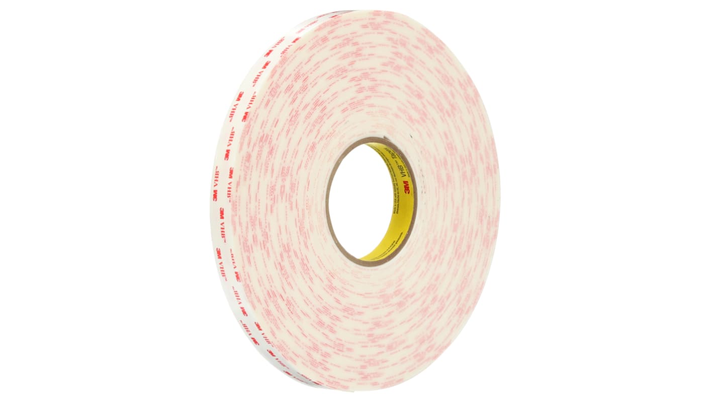 3M 4952 P VHB, 4952 Clear Foam Tape, 19.0mm x 33.0m, 1.10mm Thick