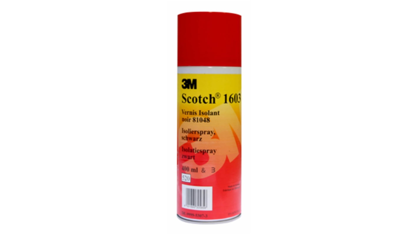 Vernis de blocage Noir 3M, Aérosol 400 ml, Résine Acrylique pour Vernis isolant et de protection des cartes de circuit