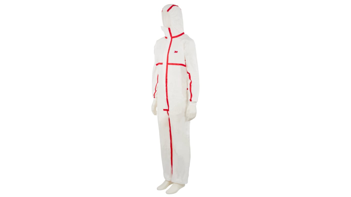 3M Red, White Disposable overalls, XXL