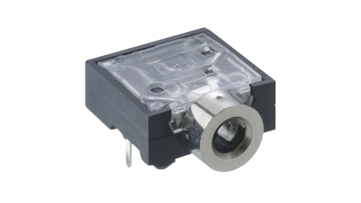 Lumberg, 1501 DC Power Jack Rated At 1A, 12 VDC, PCB Mount, length 10mm, Silver Plated