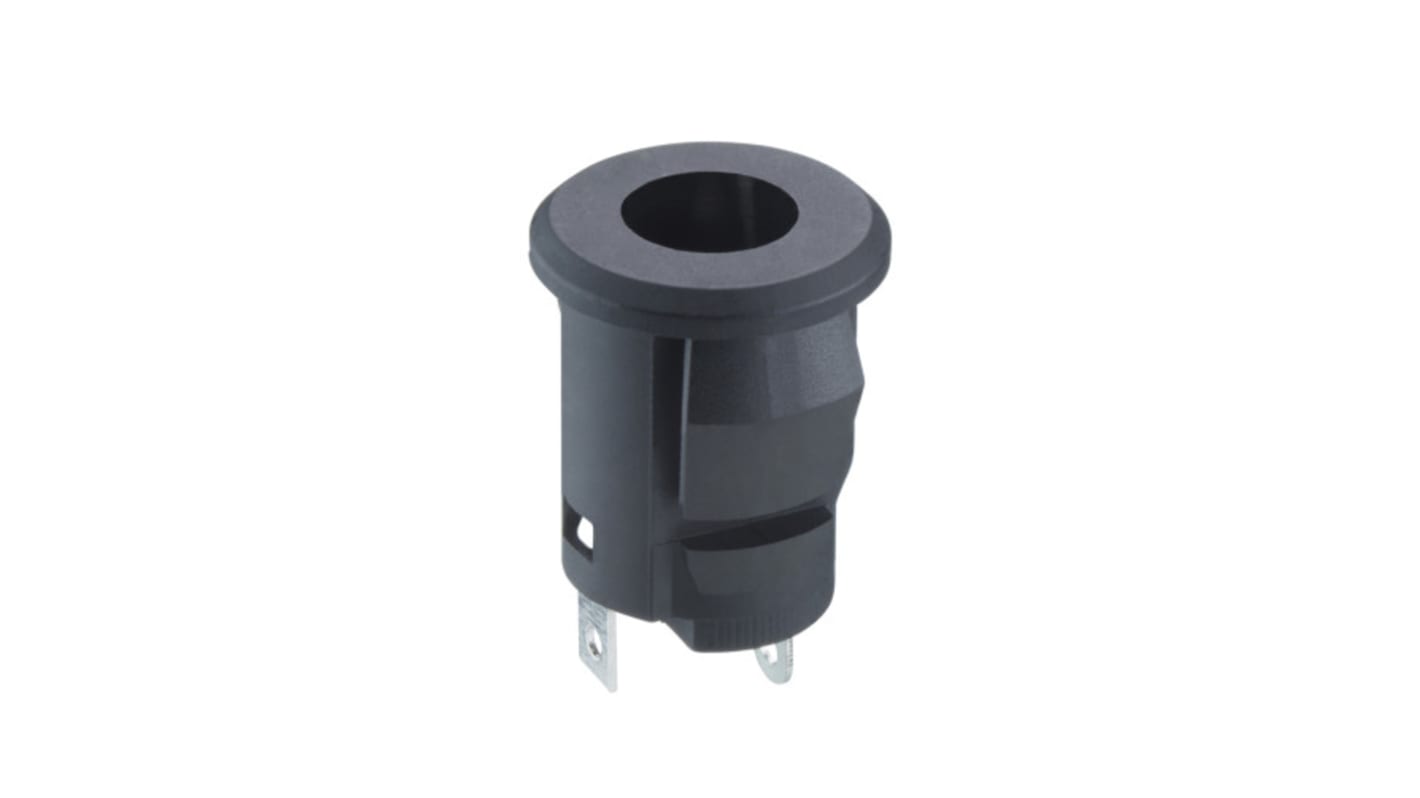 Lumberg, 1610 DC Socket Rated At 2A, 30 V, Snap-In, length 14.4mm, Tin
