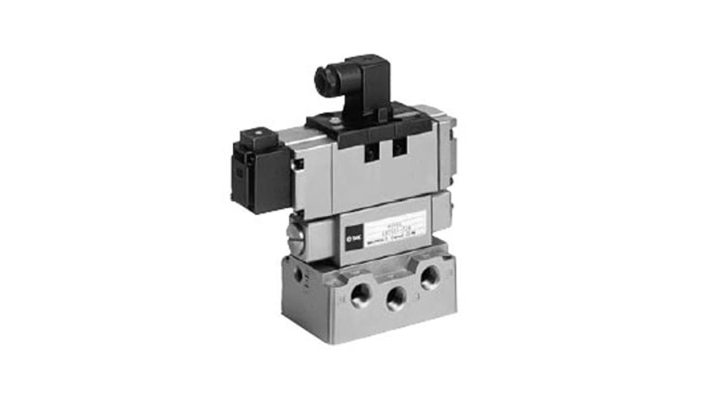 SMC 5/3 Pneumatic Solenoid Valve - EVS7-6 Series 24V dc