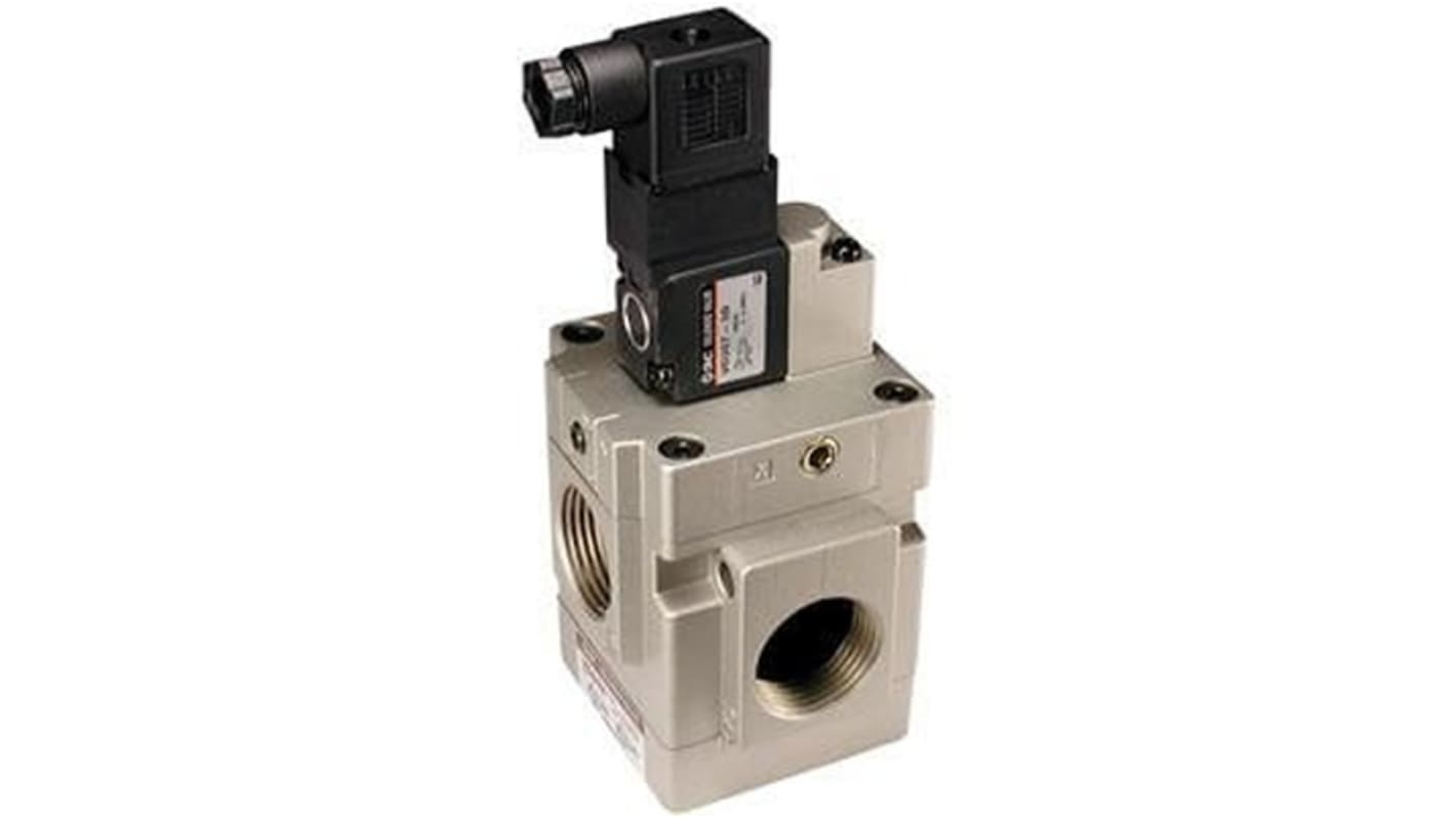 SMC 3/2 NC Pneumatic Solenoid Valve - G 3/4 VG342 Series 24V dc