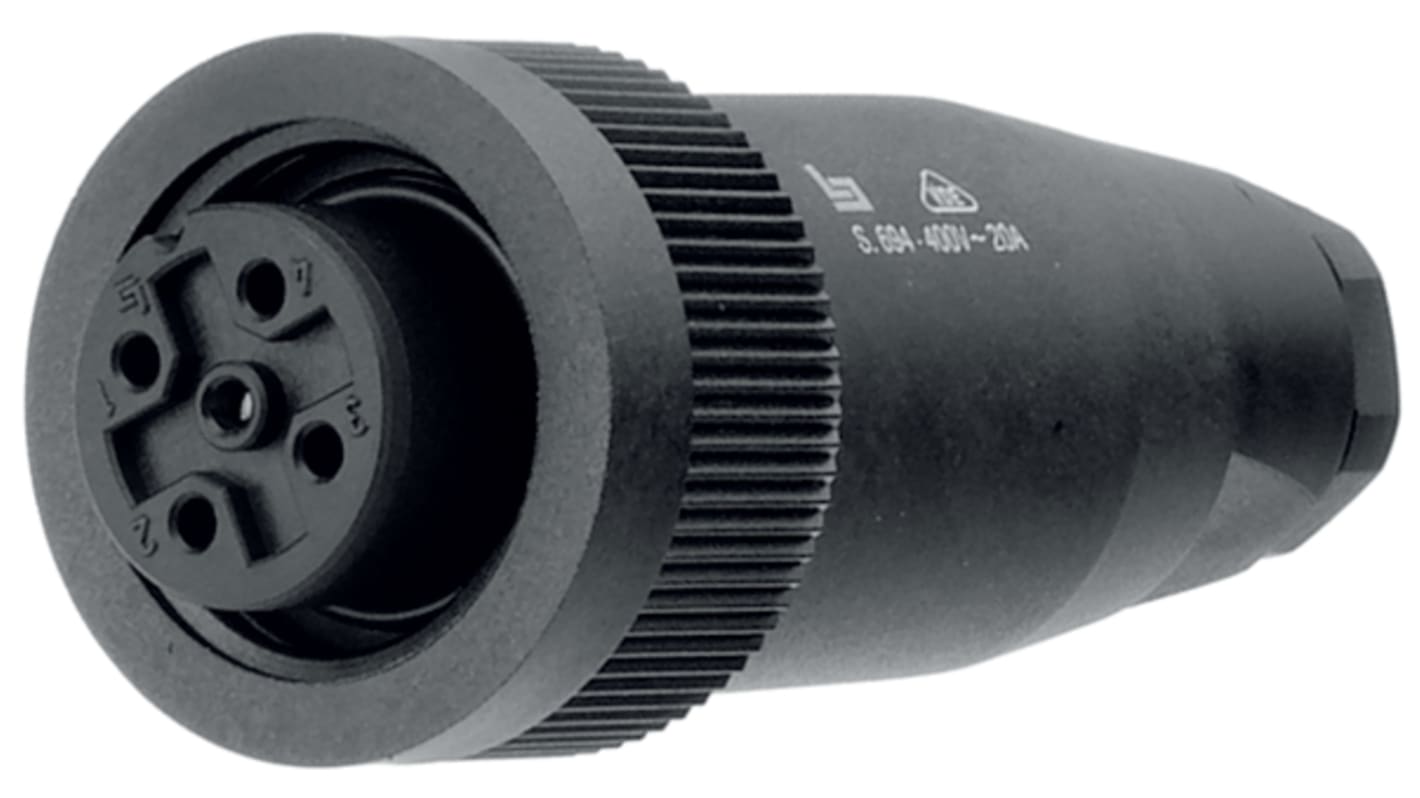 binder Socket, 5 Contacts, Cable Mount, 12mm Connector, Socket, Female, IP65, 694 Series