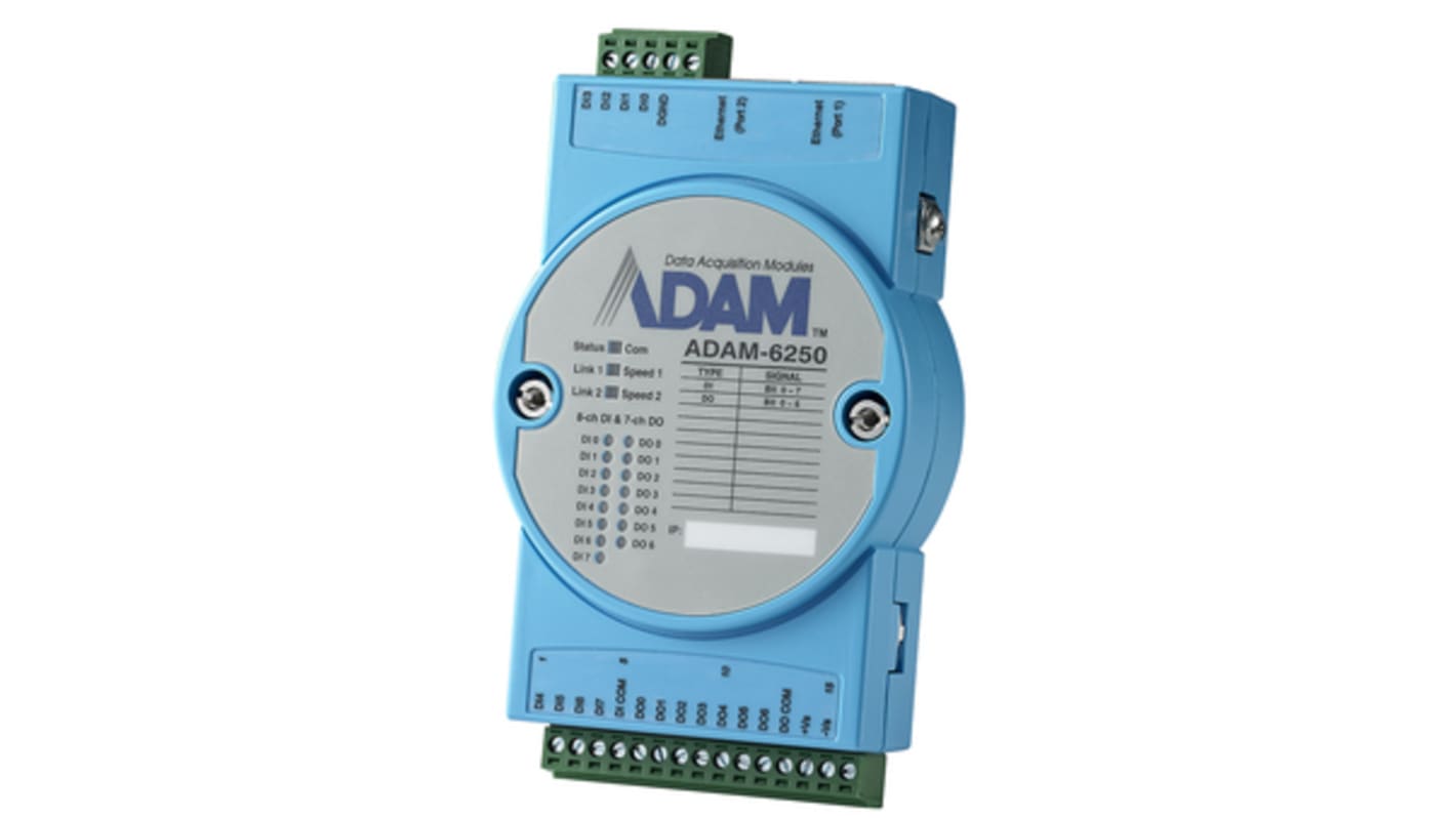 Módulo Ethernet Advantech Adam 6000 Series, 30 V, 8 entradas tipo Digital, 7 salidas tipo Digital