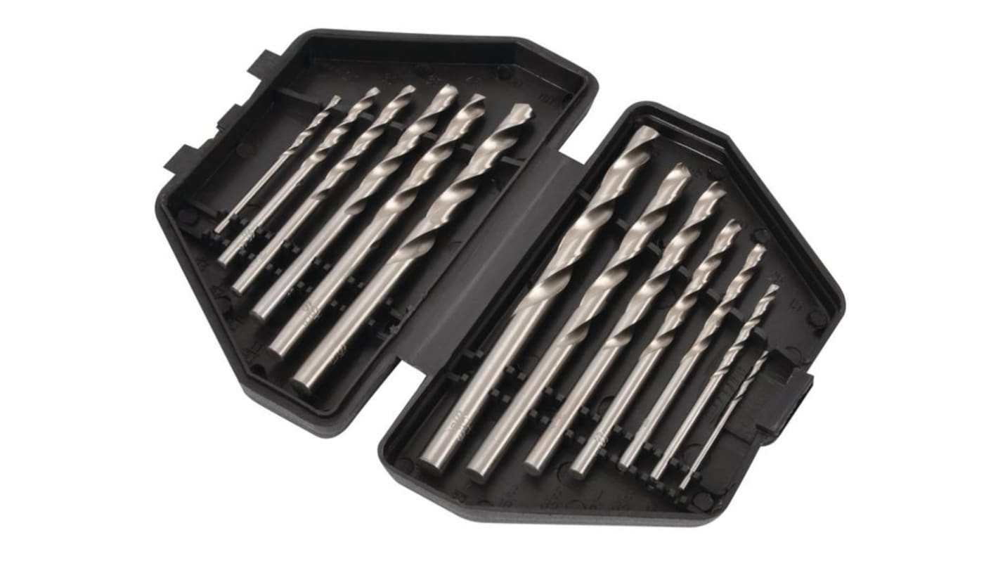 C.A.T.U 13-Piece Twist Drill Bit Set for Metal, 6.5mm Max, 1.5mm Min, HSS Bits