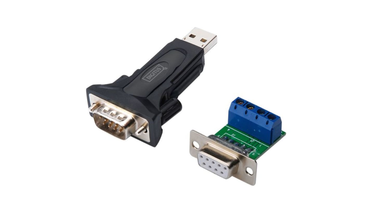 Digitus RS485 USB A Male to D-sub, 9 Pin Male Converter Cable