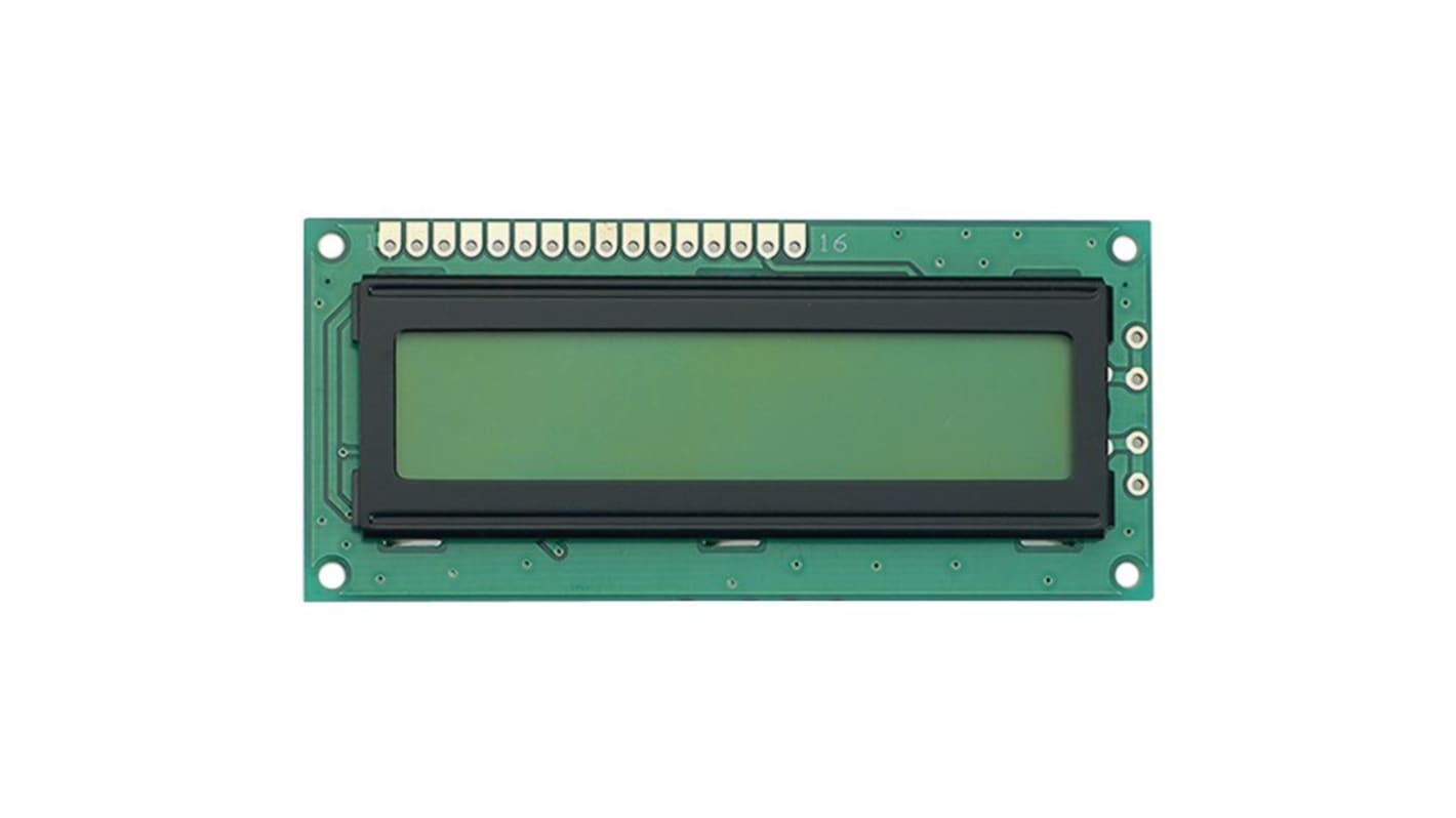 Display Elektronik DEM 16101 SYH DEM 16101 SYH Dot Matrix LCD Alphanumeric Display, Yellow-Green on, 1 Row by 16