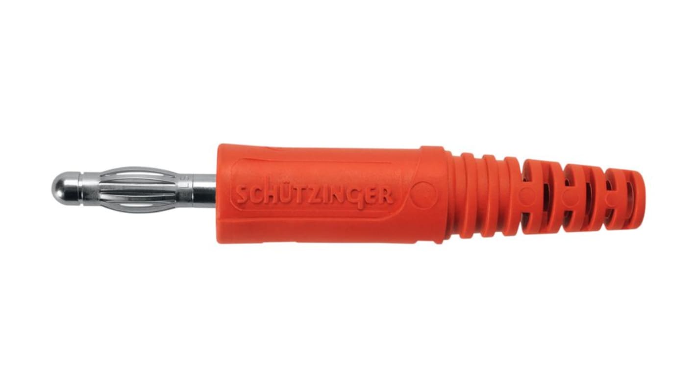 Schutzinger バナナコネクタ プラグ 赤
