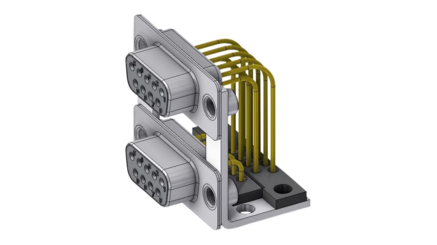 Conector D-sub Deltron, Serie DPB, paso 2.84mm, Recto, Montaje en PCB, Conector hembra