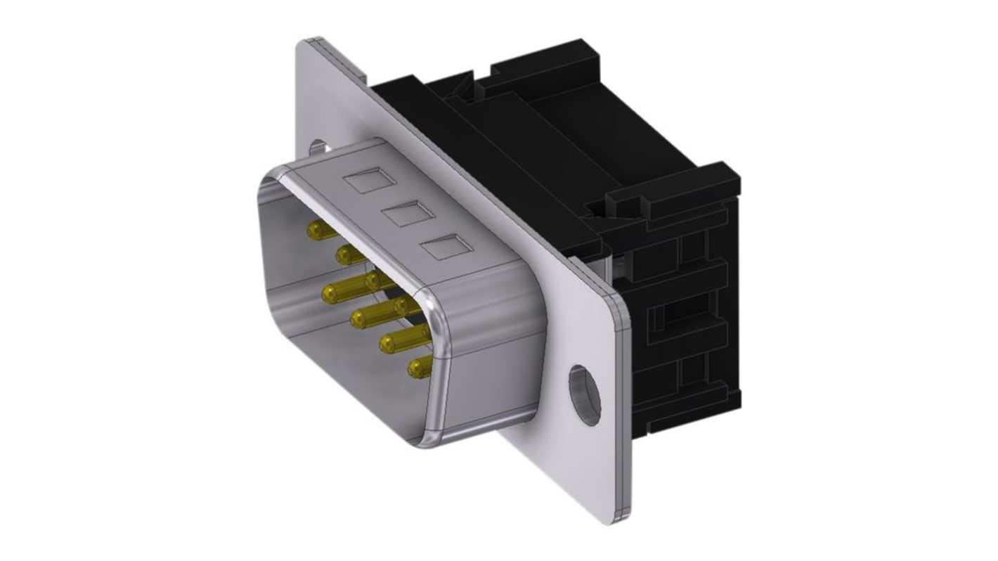 Deltron Connectors DTS 9 Way D-sub Connector Plug, 2.84mm Pitch