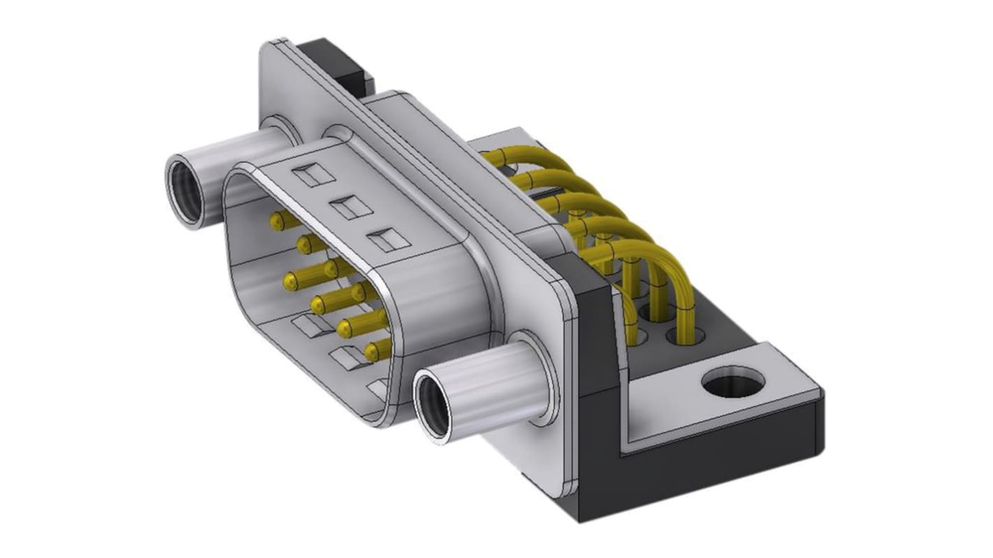 Deltron Connectors DTS 9 Way D-sub Connector Plug, 2.54mm Pitch