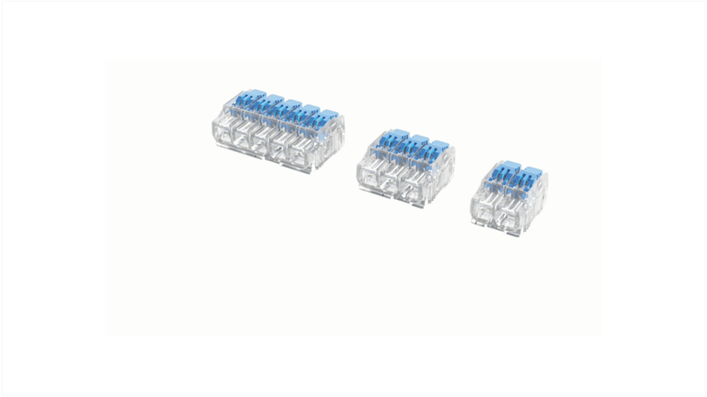Ideal Industries Gen II Lever Series Connector, 2, 3, 5-Way, 32A, 24 → 12 AWG Wire, Push In Termination