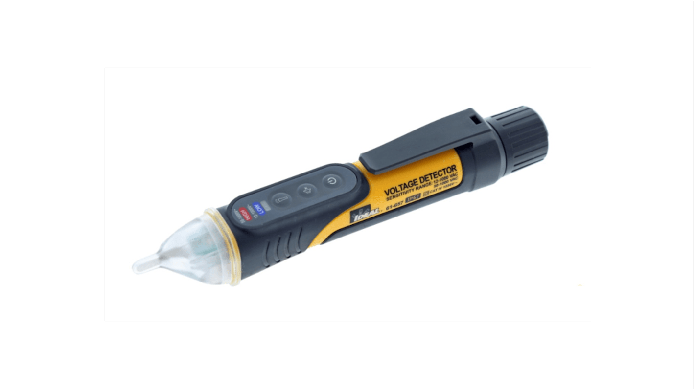 Ideal Industries 61-657 感应电笔, 检测12V 交流至1000V 交流, AAA电池, 有声
