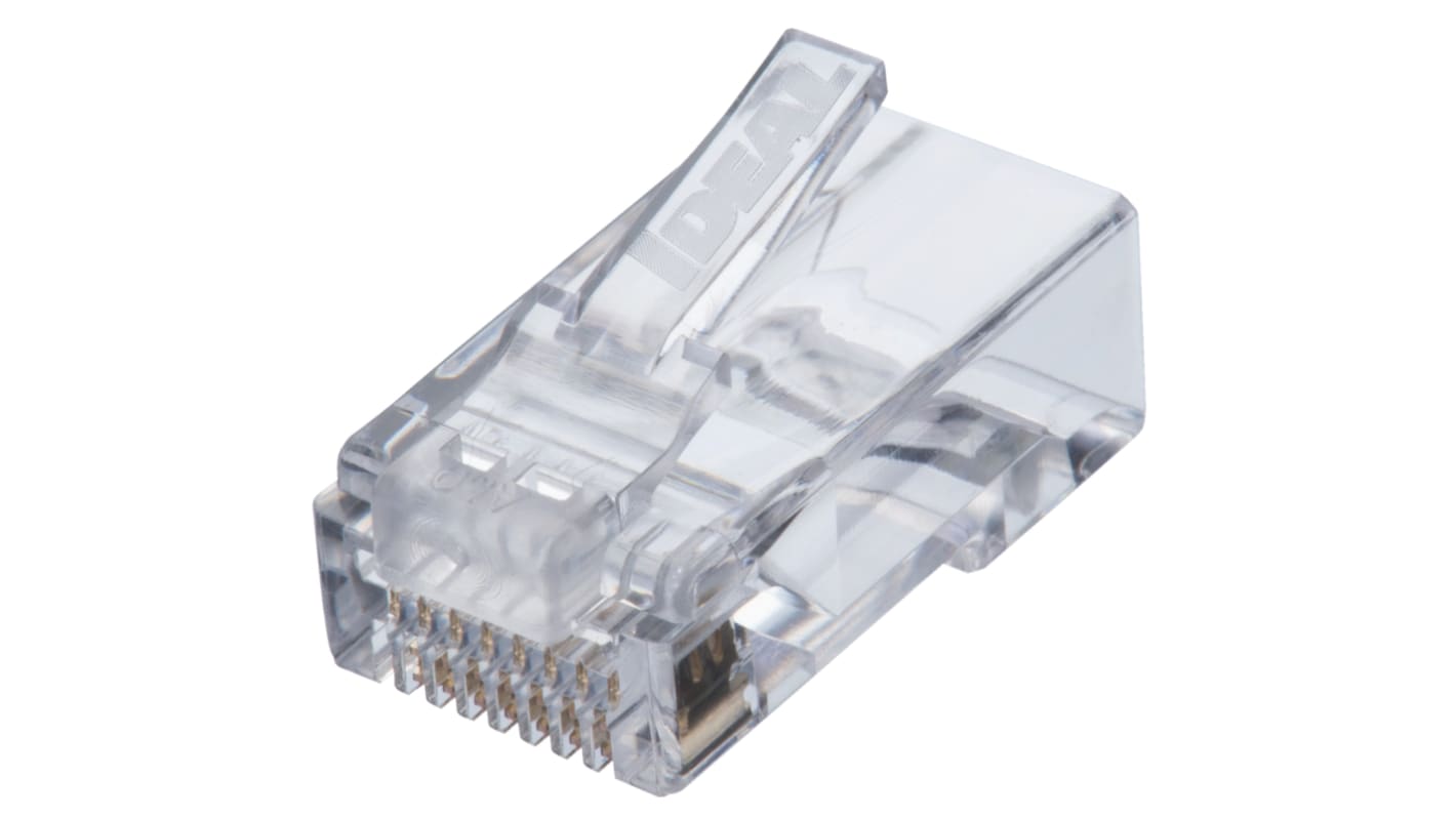Ideal Industries 通信接口, 直通安装, RJ45 模块化插头, 公插, 1路, 馈通端接, FT-45系列