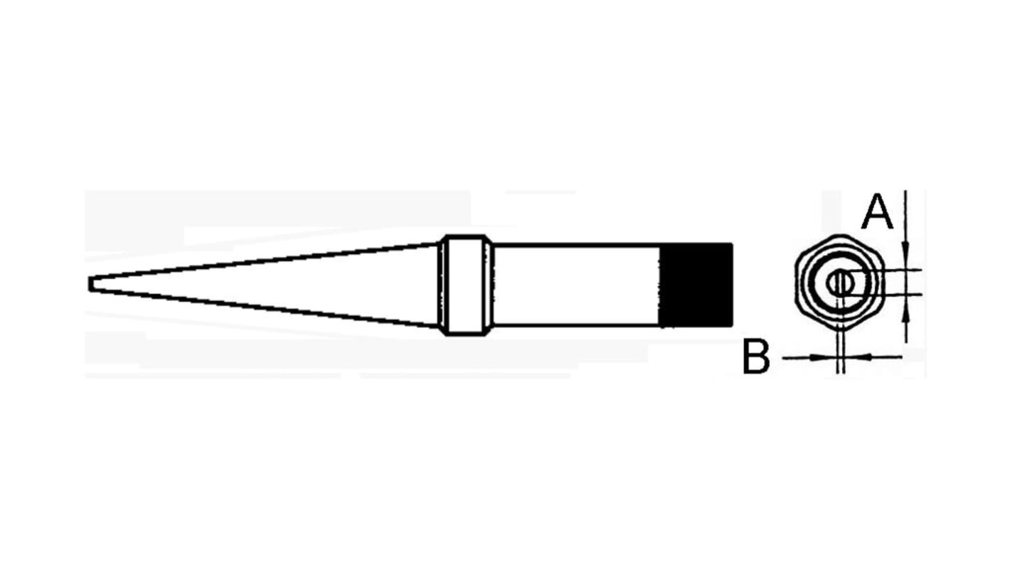 Weller PTO7 (370°C) 0.8 mm Round Soldering Iron Tip for use with TCP (series (old generation)