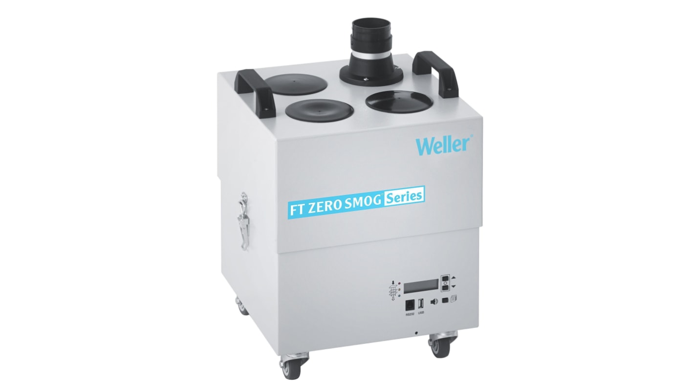 Weller Zero Smog 4V, 230V Solder Fume Extractor, Gases, Solvents, 275W, Type F - Schuko plug, Type G - British 3-pin