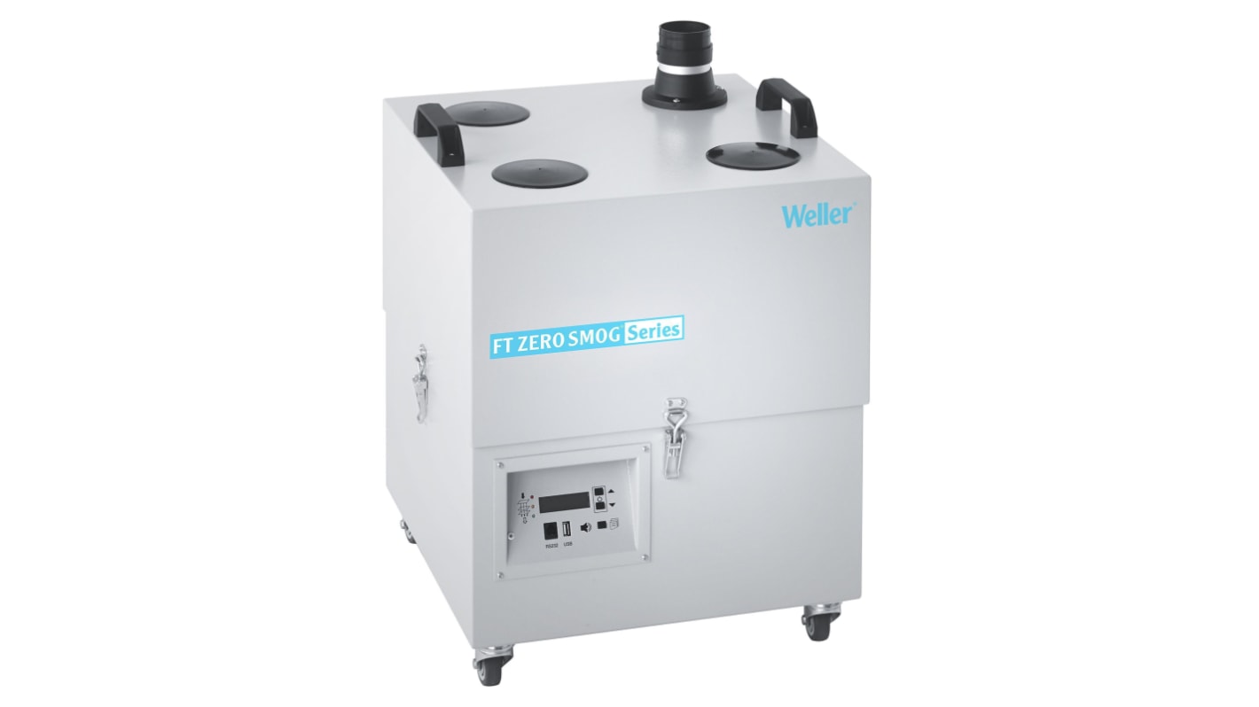 Aspiratore fumi di saldatura Weller, 230V, 460W, 615m³/h max, pre-filtro F7, rumore 51dB(A)