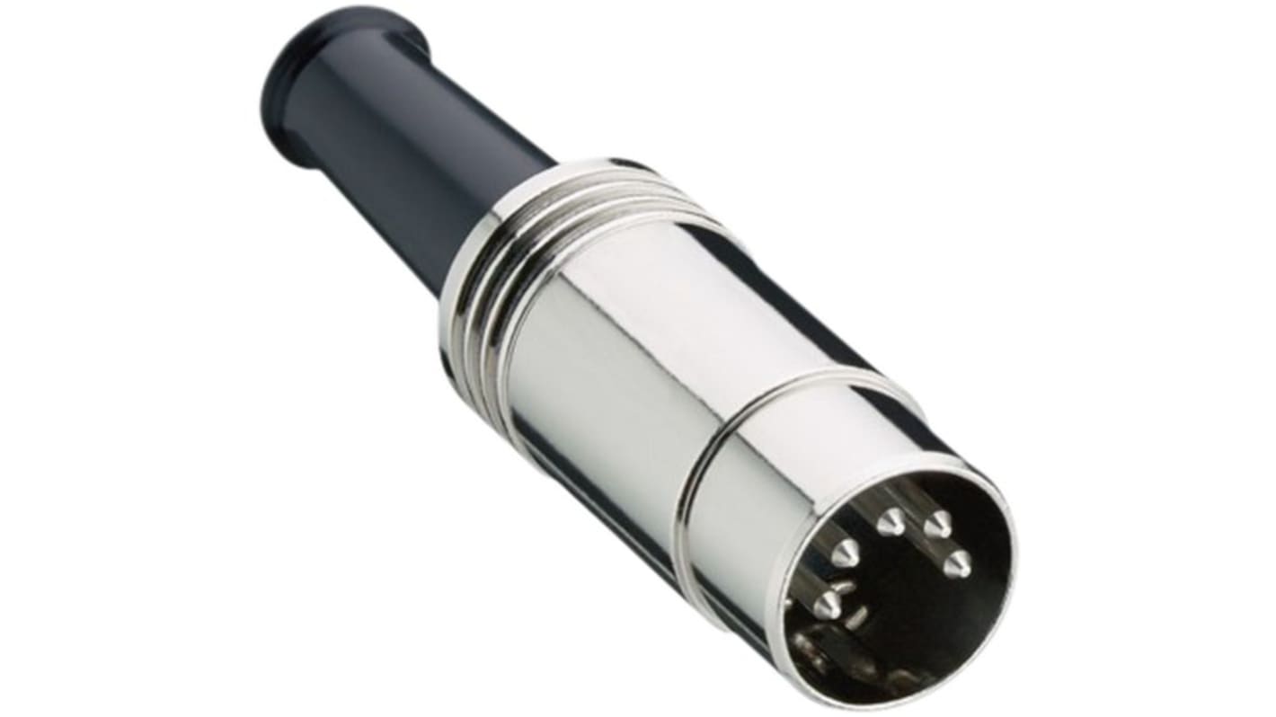 Lumberg 5 Pole Din, DIN 41524, 4A, 100 VAC, Plug, Cable Mount