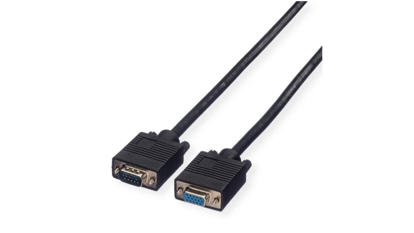 Kabel VGA złącze A Męskie złącze B Żeńskie długość 6m Roline
