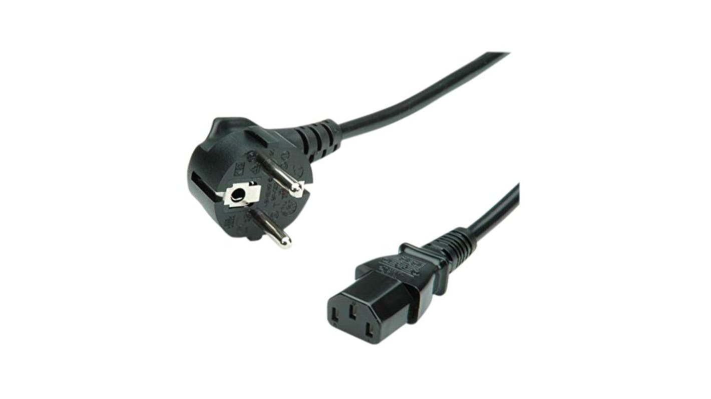 B3 Cable Solutions, H05VVF, 1m 3 Core, Black Polyvinyl Chloride PVC Power Cable