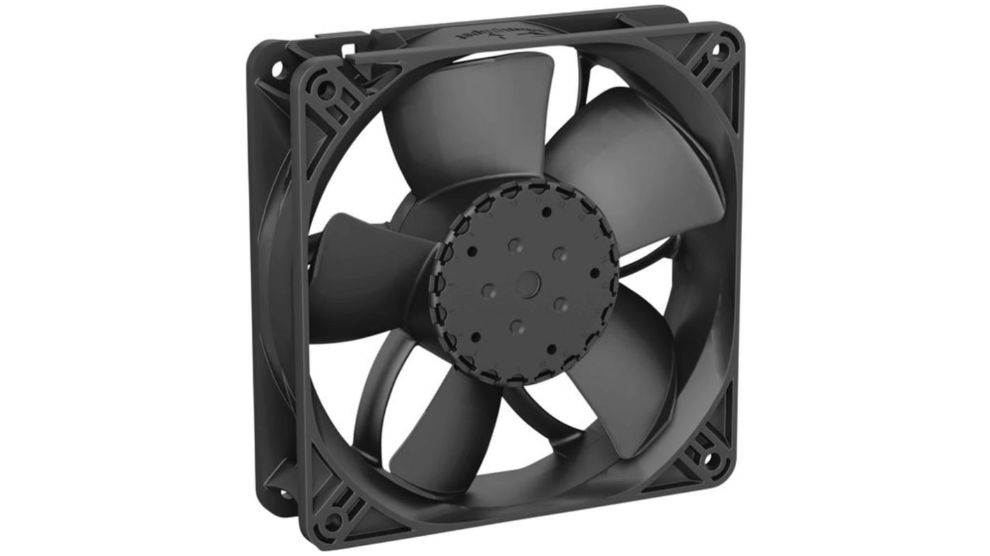 ebm-papst Axial Fan, 24 V dc, dc Operation, 250m³/h, 2.5 → 9.8W, 370mA Max, IP68, 119 x 119 x 32mm