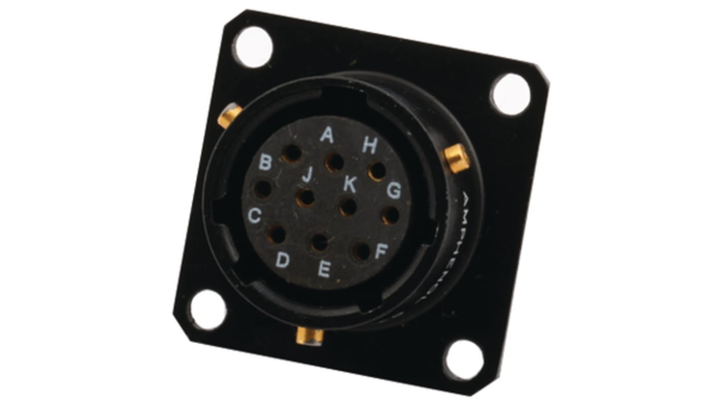Amphenol Industrial, 62IN Panel Mount MIL Spec Circular Connector Socket, Socket Contacts, Bayonet, MIL-DTL-26482