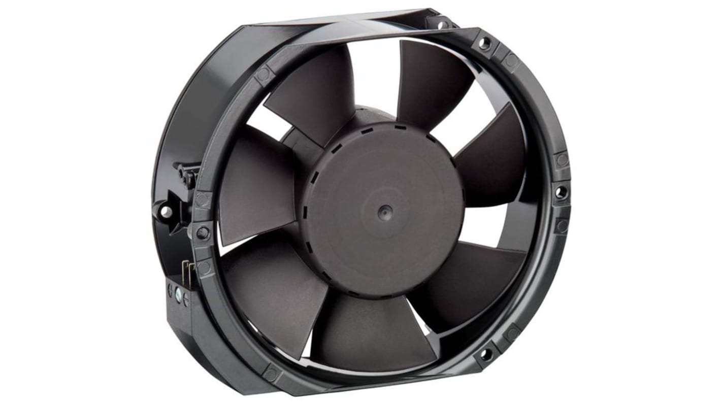 ebm-papst dc-Axiallüfter, 24 VDC / 4.6 → 32W, 150 x 172 x 51mm, 460m³/h
