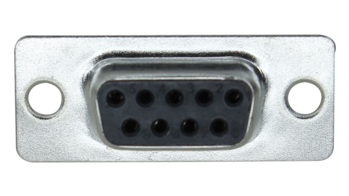 FCT from Molex DB9针母座, 直向, 焊接安装, 172704系列