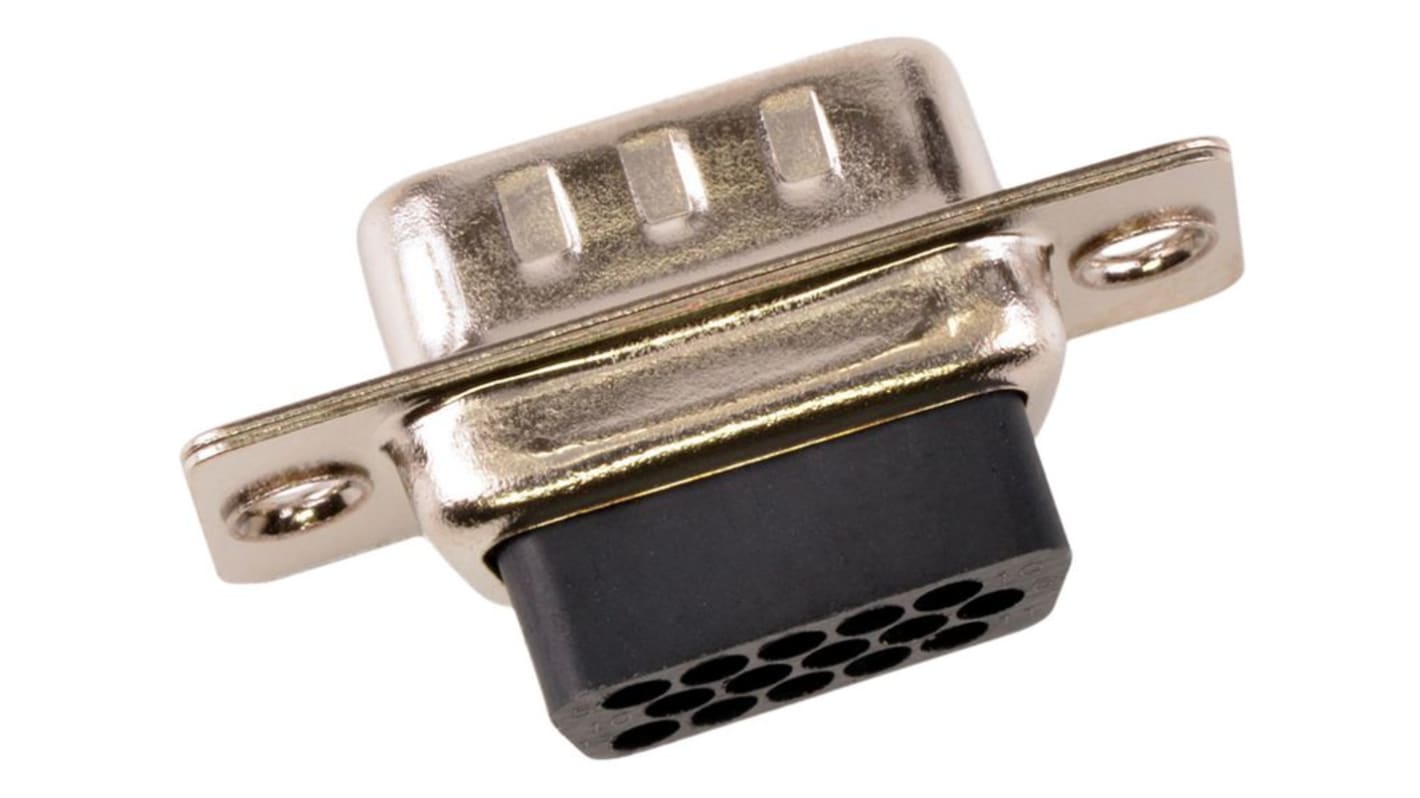 FCT from Molex 173113 15 Way Panel Mount D-sub Connector Plug, 1.98mm Pitch