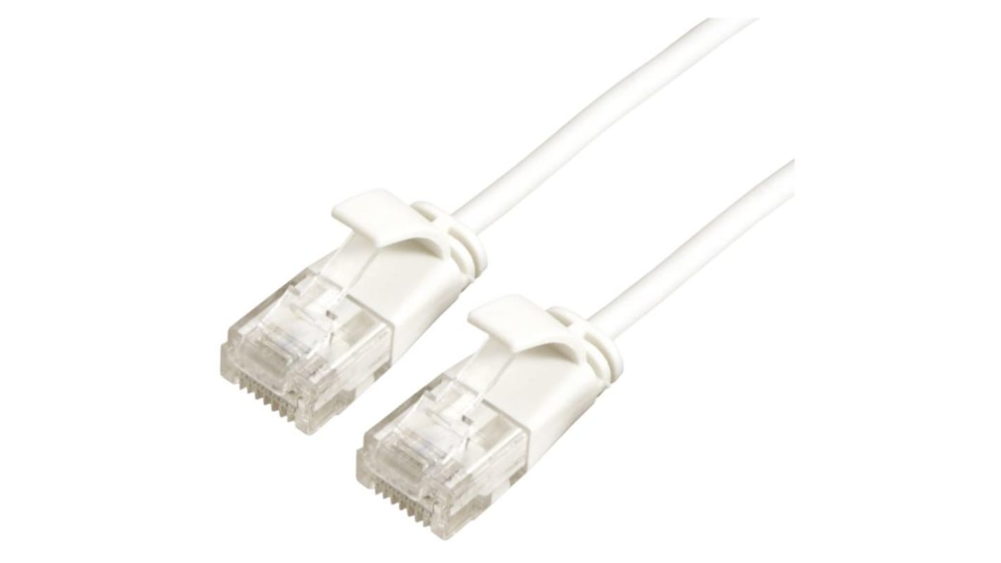 Roline21.15.09, 1.5m Cat6a, White RJ45 to Male RJ45 Male