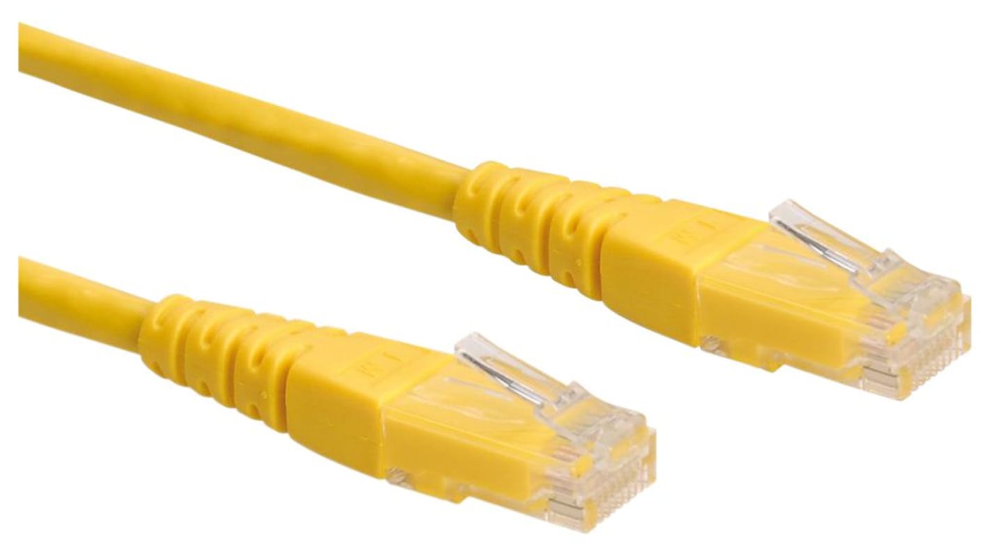 Roline21.15.15, 300mm Cat6, Yellow RJ45 to Male RJ45 Male