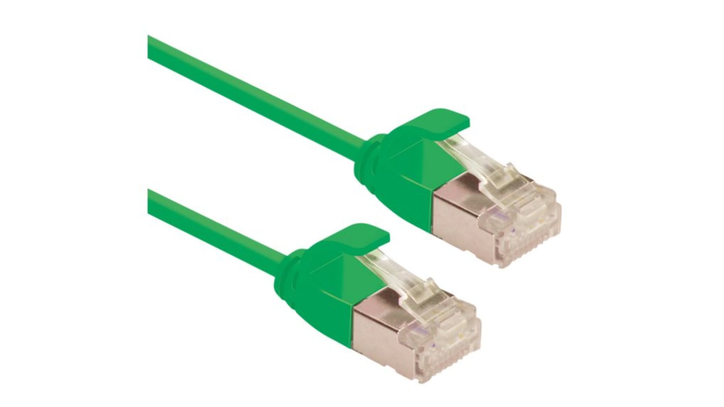 Roline21.15.33, 2m Cat6a, Green RJ45 to Male RJ45 Male, FTP LSZH Sheath